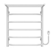 Електрична сушарка для рушників Deffi Трапеція з полицею П6 500х600 праве підключення білий C.TP.60.50.6.E.W.R.5