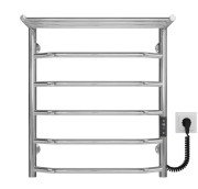 Електрична сушарка для рушників Deffi Трапеція з полицею П6 500х600 праве підключення JD03 хром C.TP.60.50.6.E.C.R.1