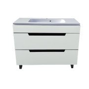 Тумба під раковину Vivia Poli Ш2 100х42 см комбінується з раковинами Frate 100 МДФ/ДСП браш вершковий А0051132