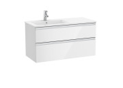 Тумба з раковиною Roca GAP Unik 100x46 см ДСП білий глянець A851481806