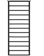 Сушка для рушників водяна Deffi Юність П13 500х1300 бічне праве підключення чорний C.YU.130.50.13.B.C