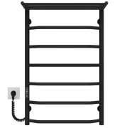 Електрична сушарка для рушників Deffi Трапеція з полицею П7 500х800 ліве підключення JD04 чорний C.TP.80.50.7.E.B.L.2