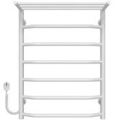 Електрична сушарка для рушників Deffi Трапеція з полицею П7 500х700 ліве підключення білий C.TP.60.50.5.E.W.L.5