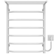 Електрична сушарка для рушників Deffi Трапеція з полицею П7 500х700 праве підключення WD03 білий C.TP.70.50.7.E.W.R.3