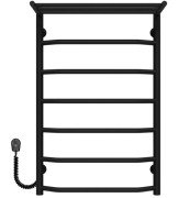 Електрична сушарка для рушників Deffi Трапеція з полицею П7 500х800 ліве підключення чорний C.TP.80.50.7.E.B.L.5