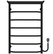 Електрична сушарка для рушників Deffi Трапеція з полицею П7 500х800 праве підключення чорний C.TP.80.50.7.E.B.R.5