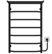 Електрична сушарка для рушників Deffi Трапеція з полицею П7 500х800 правильне підключення JD04 чорний C.TP.80.50.7.E.B.R.2