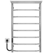 Електрична сушарка для рушників Deffi Трапеція з полицею П8 500х900 ліве підключення JD03 хром C.TP.90.50.8.E.C.L.1