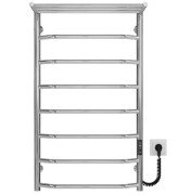 Електрична сушарка для рушників Deffi Трапеція з полицею П8 500х900 правильне підключення JD03 хром C.TP.90.50.8.E.C.R.1