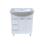 Тумба під раковину Vivia Анжеліка Д2Ш3 70х35 см комбінується з раковинами Лотос/Runa 70 МДФ/ДСП білий А0053786