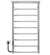 Електрична сушарка для рушників Deffi Трапеція з полицею П9 500х1000 ліве підключення JD03 хром C.TP.100.50.9.E.C.L.1