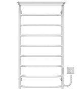 Електрична сушарка для рушників Deffi Трапеція з полицею П9 500х1000 праве підключення WD03 білий C.TP.100.50.9.E.W.R.3