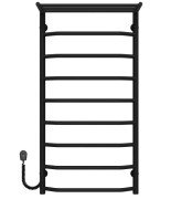 Електрична сушарка для рушників Deffi Трапеція з полицею П9 500х1000 ліве підключення чорний C.TP.100.50.9.E.B.L.5