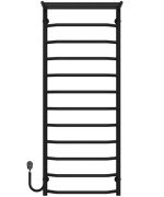 Електричний сушарка для рушників Deffi Трапеція з полицею П12 500х1300 ліве підключення чорний C.TP.130.50.12.E.B.L.5