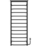 Електрична сушарка для рушників Deffi Трапеція з полицею П13 500х1400 праве підключення чорний C.TP.140.50.13.E.B.R.5