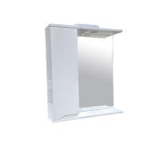 Шкафчик для ванной Vivia Соло 80 L с зеркалом 80х18 см левый с подсветкой МДФ/ДСП белый А0049070