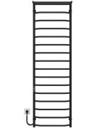 Електрична сушарка для рушників Deffi Трапеція з полицею П16 500х1700 ліве підключення JD03 чорний C.TP.170.50.16.E.B.L.1