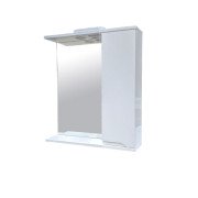 Шкафчик для ванной Vivia Соло 60 R с зеркалом 60х18 см правый с подсветкой МДФ/ДСП белый А0049067