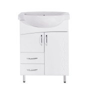 Тумба під раковину Vivia Юджин Д2Ш2 65х32 см комбінується з раковиною Акцент 65 МДФ/ДСП білий  А0020178