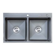 Мойка для кухни Insana Topaz 78х48 см с переливом нержавеющая сталь grey gun А0056978