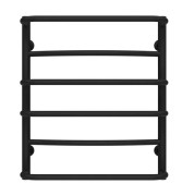 Сушка для рушників водяна Deffi Аквамікс П6 500х600 нижнє підключення чорний C.AM.60.50.6.B.A