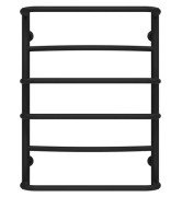 Сушка для рушників водяна Deffi Аквамікс П6 400х700 нижнє підключення чорний C.AM.70.40.6.B.A