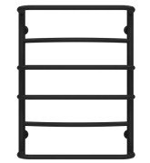 Сушка для рушників водяна Deffi Аквамікс П6 400х700 бічне ліве підключення чорний C.AM.70.40.6.B.B