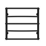 Сушка для рушників водяна Deffi Аквамікс П5 500х500 бічне праве підключення чорний C.AM.50.50.5.B.C