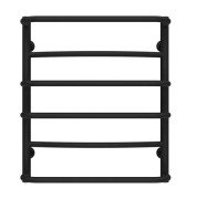 Полотенцесушитель водяной Deffi Аквамикс П6 500х600 нижнее подключение черный C.AM.60.50.6.B.A