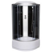 Гідромасажний бокс Vivia 85 RC BF 80х80 з глибоким піддоном профіль сатин/прозоре скло А0042380