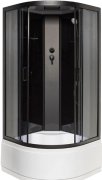 Гідромасажний бокс Vivia Nero 95 RC 90х90 профіль чорний/тоноване скло сіре А0046447