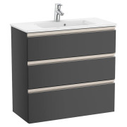 Тумба с раковиной Roca GAP Unik 80,5x38 см ДСП антрацит глянец A851499153
