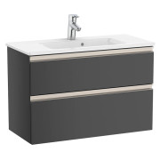 Тумба с раковиной Roca GAP Unik 80,5x38 см ДСП антрацит глянец A851497153