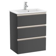 Тумба с раковиной Roca GAP Unik 60,5x38 см ДСП антрацит глянец A851498153