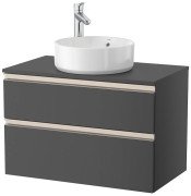 Тумба під раковину Roca GAP 80,5x46 см ДСП антрацит глянець A851501153
