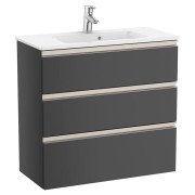 Тумба з раковиною Roca GAP Unik 80,5x38 см ДСП антрацит глянець A851499153