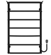 Електрична сушарка для рушників Deffi Юність П7 500х800 праве підключення чорний C.YU.80.50.7.E.B.R.5