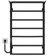 Електрична сушарка для рушників Deffi Юність П7 500х800 ліве підключення JD03 чорний C.YU.80.50.7.E.B.L.1