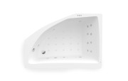 Ванна акриловая Roca Aquamarina угловая с гидромассажем Smart WaterAir Plus белый A24T252000