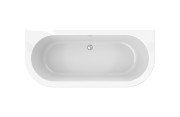 Ванна акрилова Roca Eternity 165х65,5 см пристінна з сифоном білий A24T453000