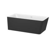 Ванна из искусственного камня Roca Ona 160x70 см угловая левая Stonex белый/черный A2486290K0