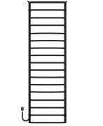 Електрична сушарка для рушників Deffi Юність П17 500х1700 ліве підключення чорний C.YU.170.50.17.E.B.L.5
