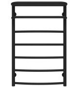 Полотенцесушитель водяной Deffi Отель П7 500х800 боковое левое подключение черный C.OD.80.50.7.B.B