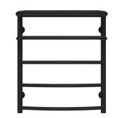 Сушка для рушників водяна Deffi Готель П5 500х600 бічне ліве підключення чорний C.OD.60.50.5.B.B