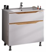 Тумба Sanwerk Liga 70 см с раковиной Qtap МДФ белый/мессина MV0000858