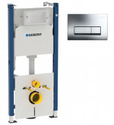 Система інсталяції Geberit Duofix із клавішею змиву Delta50 глянсовий хром 458.126.00.1+115.119.21.1