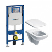 Система інсталяції Geberit Duofix Sigma з унітазом Selnova Square із сидінням soft-close 500.275.01.1+500.336.01.1+111.300.00.5