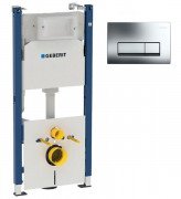 Система инсталляции Geberit Duofix с клавишей смыва Delta50 глянцевый хром 458.126.00.1+115.119.21.1