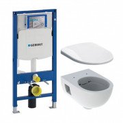 Система інсталяції Geberit Duofix Sigma з унітазом Selnova Rimfree із сидінням soft-close 501.545.01.1+500.335.01.1+111.300.00.5