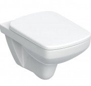 Підвісний унітаз Geberit Selnova Square 35,5х53 см з сидінням з кришкою Soft-Close білий 501.961.00.1